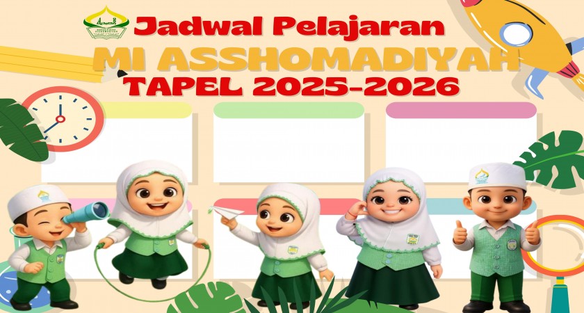 PENGUMUMAN MATA PELAJARAN MI ASSHOMADIYAH TAHUN PELAJARAN 2025/2026